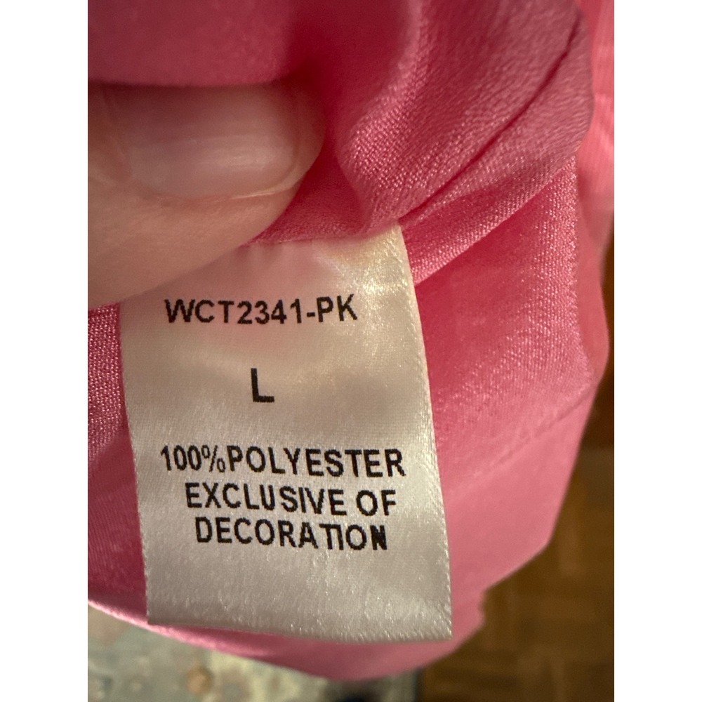 THML dress Large smocked pink white‎ stripe sleeveless layering girlhood beach - Picture 7 of 8